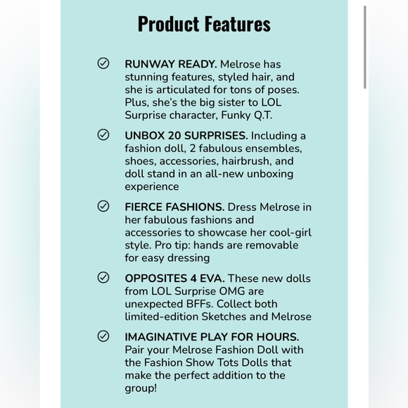 NIB - LOL Surprise! OMG ‘Melrose’ Fashion Doll - Picture 7 of 13